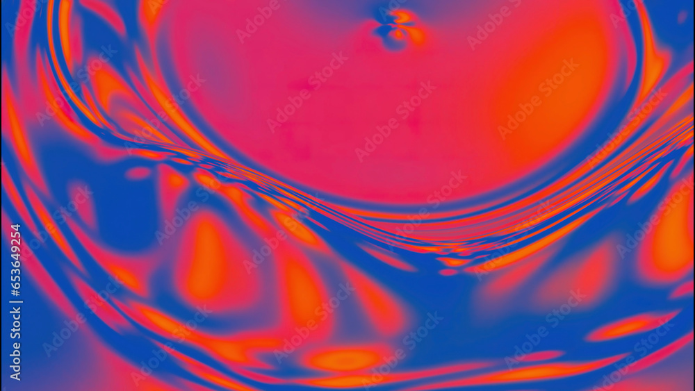 Poster close up of abstract drops falling into water and diverging circles. design. sun and shadows. water 