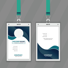 Colorful design presentation for student identity. Easy to customize design template for office stationery or ID card. Simple and professional design for membership card whit white background. 