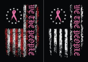 We The People Breast Cancer Awareness Flag Design