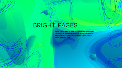 Abstract Futuristic Vector Background with Liquid  Shapes and Lines. Modern Colorful Gradient Wallpaper. Trendy Digital Design for Your Poster, Banner, Template, Web Page.