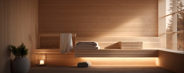 An Inviting Interior View Of A Finnish Sauna . Сoncept Benefits Of Finnish Sauna, Decorating Tips For A Relaxing Atmosphere, Sauna Health And Wellness, Traditional Finnish Sauna Etiquette