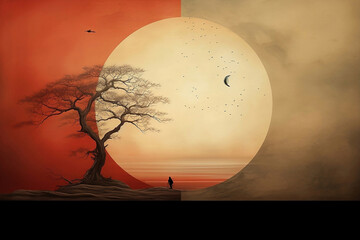 philosophical background, Visual Odes: Celebrating Philosophy with Wordless Artistry. World Philosophy Day.