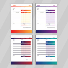 Simple and elegant finance document design presentation. Invoice design template with a4 page. Multiple design concept for invoice also editable and printable vector template. 