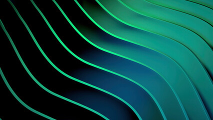 Wavy background with gradient colors. Design. Swaying silky texture.