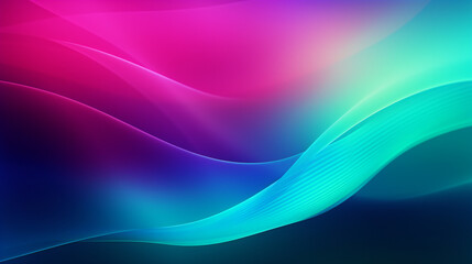 Fototapeta premium Abstract spectrum background made by sunlight illumination. Viva magenta, blue and green dark toned gradient. Generation AI