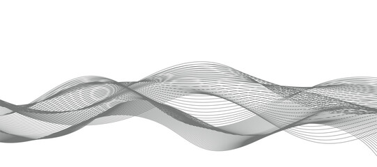 Fototapeta premium Modern vector background with grey wavy lines.