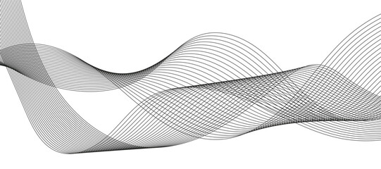 Modern vector background with grey wavy lines.