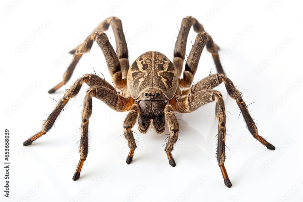 Wall mural spider isolated on white background