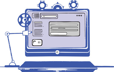 system flat illustration concept for website or landing page design