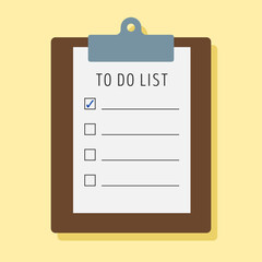 Clipboard to do list vector illustration