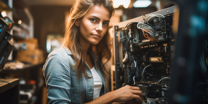 Chips and Circuits: Close-up of a Computer Hardware Engineer