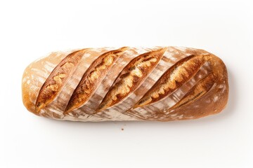 loaf of bread on an isolated white background