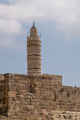 Tower of David also known as the Citadel close to the Jaffa Gate entrance to the old city in...