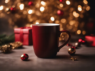 Christmas  New Year mug mockup