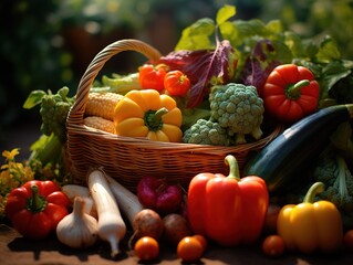 Autumn vegetables, harvest, vegetable, fall, colorful background, wallpaper, Generative AI