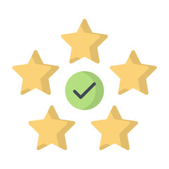 5 Star Flat Icon