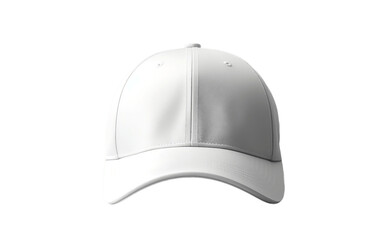 Stylish White Cap Isolated on a Transparent Background PNG.