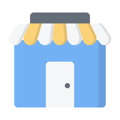 Grocery Store Flat Icon