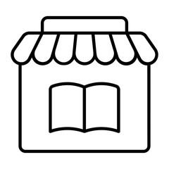 Bookstore Outline Icon