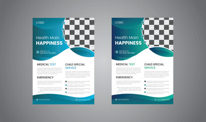 medical poster or flyer pamphlet brochure design layout space for photo background