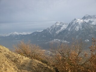 mountain nature sky blue snow cloud