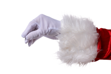 PNG, New year concept, hand of Santa Claus , isolated on white background