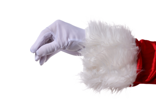 PNG, New year concept, hand of Santa Claus , isolated on white background