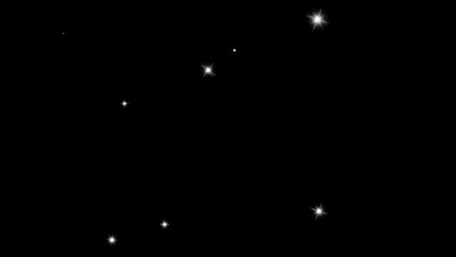 A black and white digital, large sparkling, starry night sky, large camera flashes in a stadium, or paparazzi.