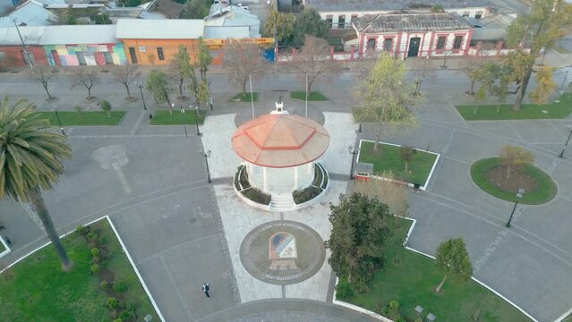 San Javier de Loncomilla Chile Maule streets flying view from drone