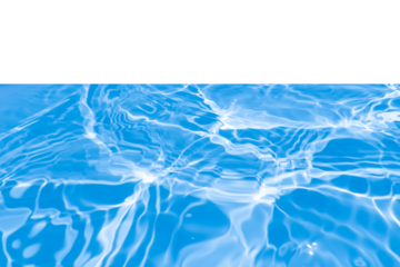 Bluewater waves on the surface ripples blurred. Defocus blurred transparent blue colored clear calm water surface texture with splash and bubbles. Water waves with shining pattern texture background.