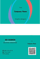 A business card template .