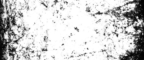 Vector Overlay Distress grain monochrome design, grunge texture transparent background white and black.