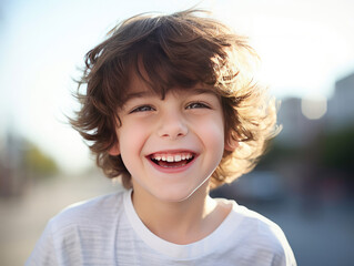 portrait of a happy boy