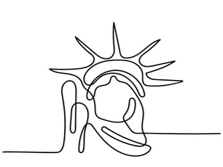 line art vector of us independence day. America independence day print.