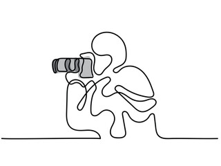 silhouette of a photographer with camera