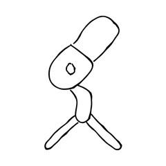 mic or podcast vector line art