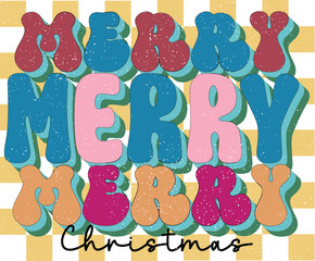 Retro Christmas Sublimation Design