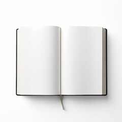 Blank book mockup for design on white