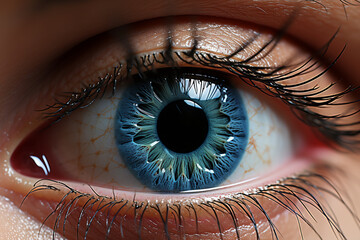 Closeup Of A Female Eye - Generative AI