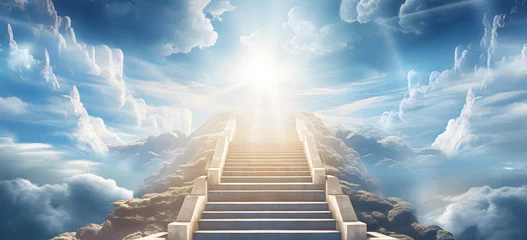 Fotobehang Religion, Background Stairway to Heaven. © lutsenko_k_