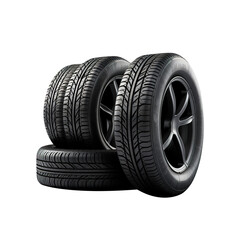 stack of tires isolated on transparent background Remove png, Clipping Path