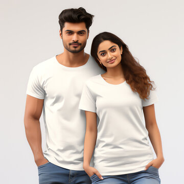 Indian girl and boy realistic looking beautiful.white ai generated image