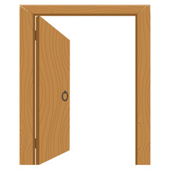 Wood Door Wooden Gate Vector Illustration