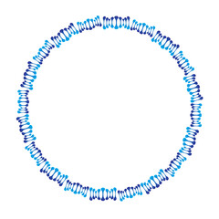 dna molecule art drawn science round frame