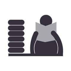 Reading book icon, is a vector illustration, very simple and minimalistic. With this Reading book icon you can use it for various needs. Whether for promotional needs or visual design purposes