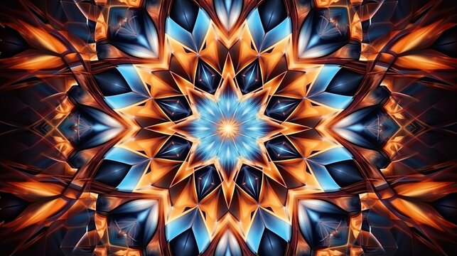 Abstract Kaleidoscope Pattern with Symmetry