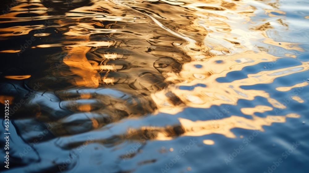 Wall mural Abstract Photography with Reflections in Water