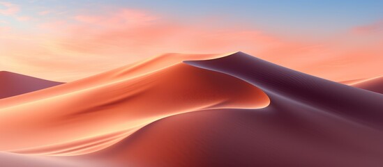 sand dune knoll with a stunning desert sunset backdrop