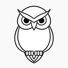 Educational and Relaxing Animal Coloring Book Pages Perfect for Kids and Adults Isolated Outline Vector Animal Illustration owl