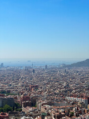 Obraz premium Magnificent View of Barcelona, Spain from the Bunkers of Carmel